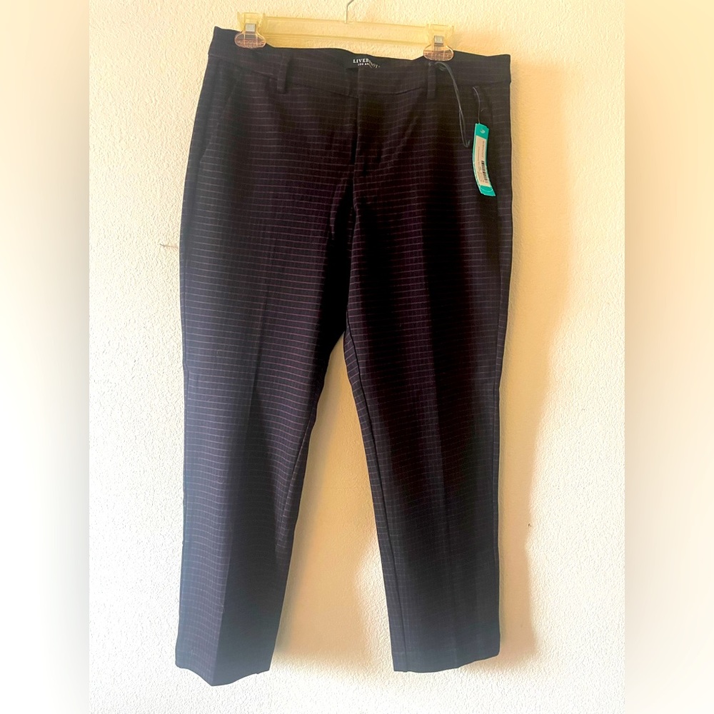 Liverpool Navy Pinstripe Trousers